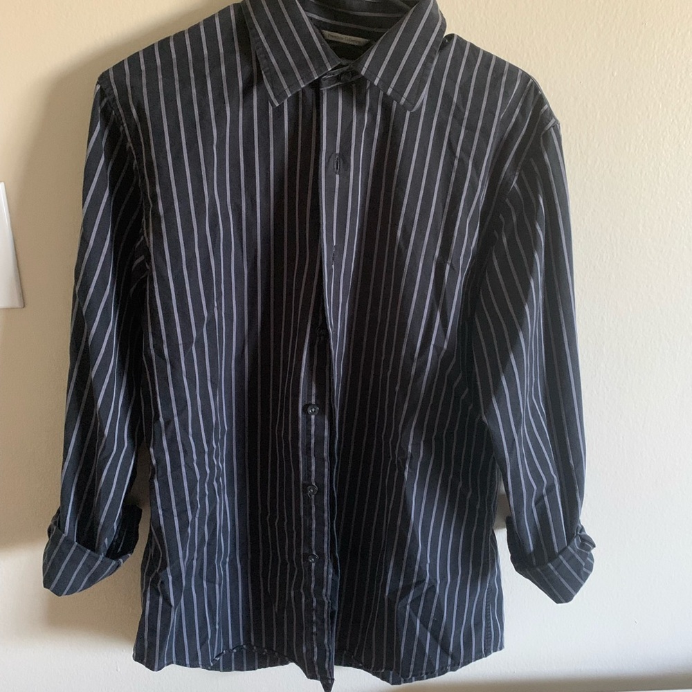 Black Pinstripe Shirt